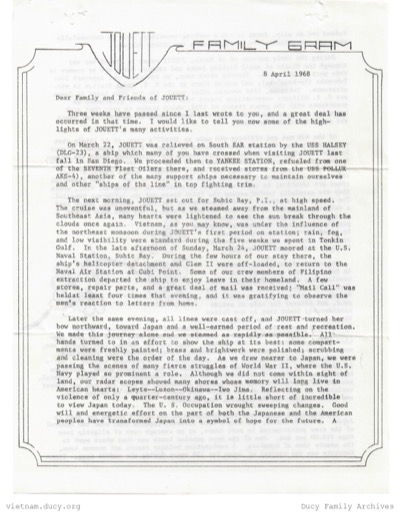 Family Gram - Capitan Robert S Hayes - pg 1
