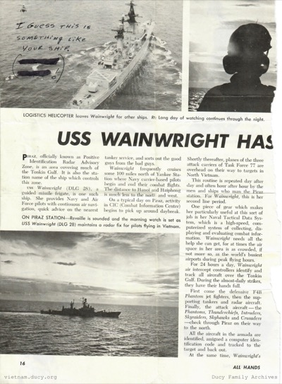 All Hands - USS Wainwright Has Lots of PIRAZ pg 1 — ship-pubs