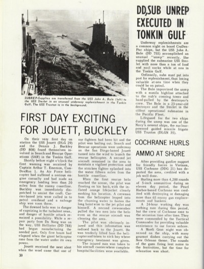 First Day Exciting for Jouett, Buckley - Vigilance - Pg 30 — Vigilance Magazine