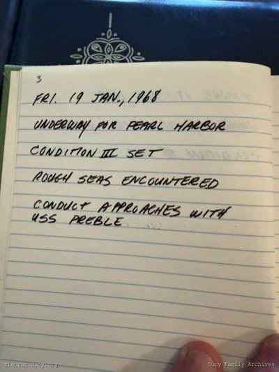 Logbook — Friday, January 19, 1968