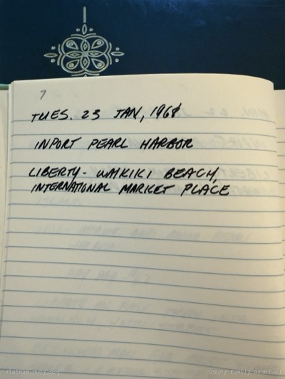 Logbook — Tuesday, January 23, 1968