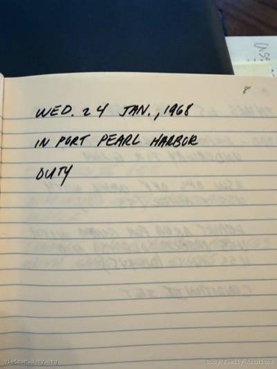 Logbook — Wednesday, January 24, 1968