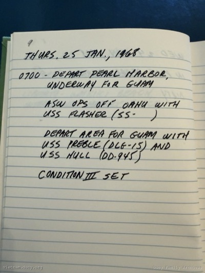 Logbook — Thursday, January 25, 1968