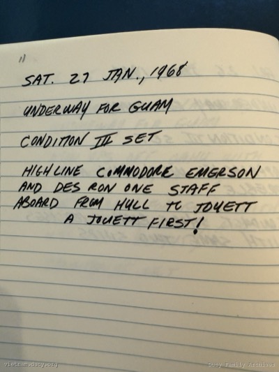 Logbook — Saturday, January 27, 1968