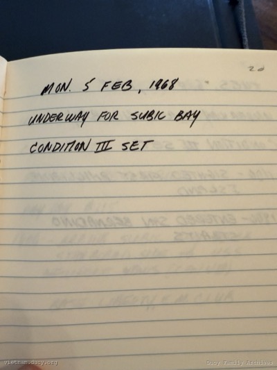 Logbook — Monday, February 5, 1968