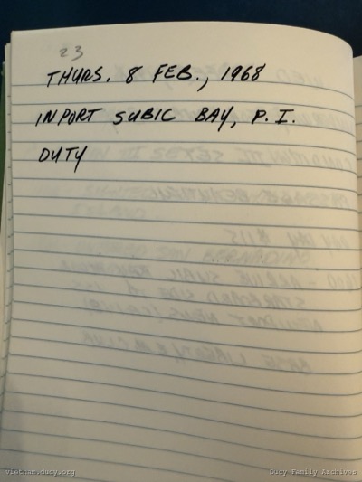 Logbook — Thursday, February 8, 1968