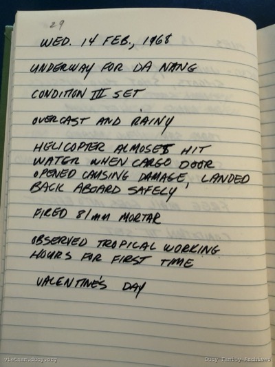 Logbook — Wednesday, February 14, 1968