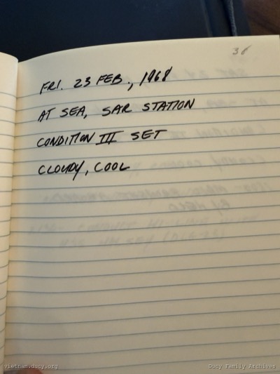 Logbook — Friday, February 23, 1968