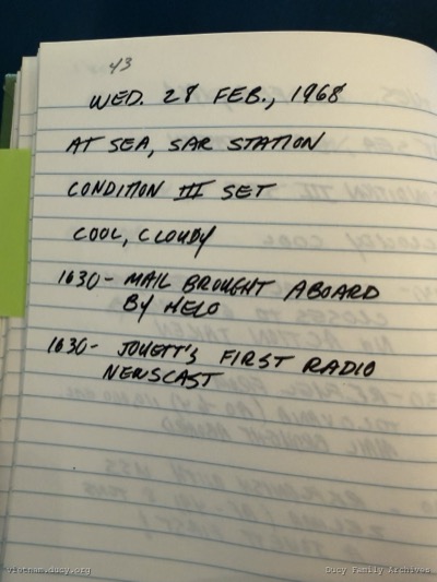 Logbook — Wednesday, February 28, 1968