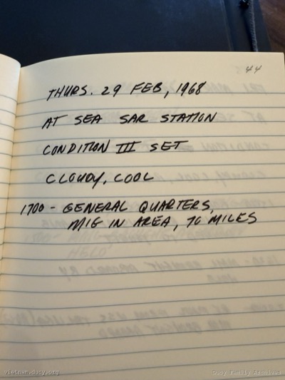 Logbook — Thursday, February 29, 1968