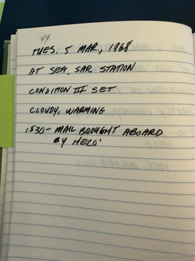 Logbook — Tuesday, March 5, 1968
