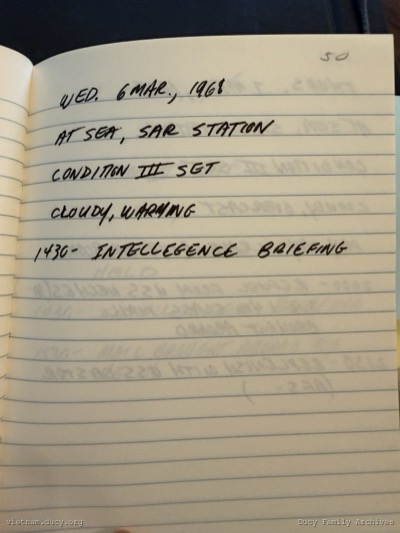 Logbook — Wednesday, March 6, 1968