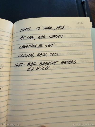 Logbook — Tuesday, March 12, 1968