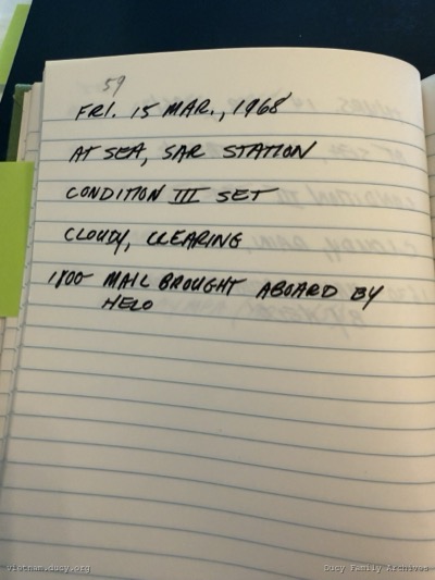 Logbook — Friday, March 15, 1968