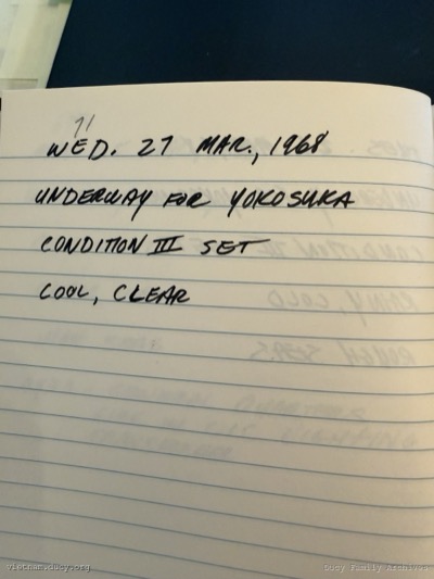 Logbook — Wednesday, March 27, 1968