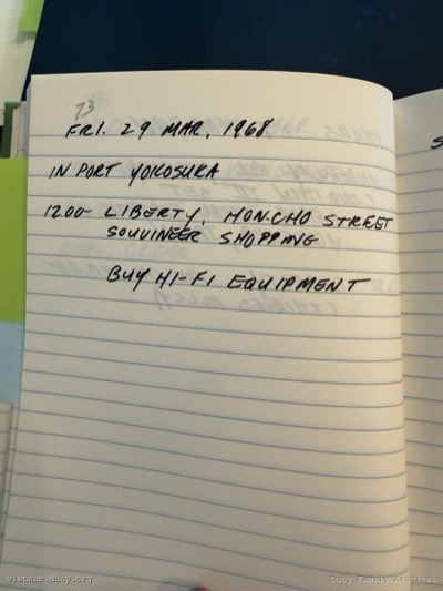 Logbook — Friday, March 29, 1968