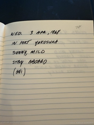 Logbook — Wednesday, April 3, 1968