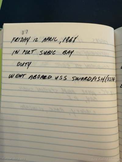 Logbook — Friday, April 12, 1968