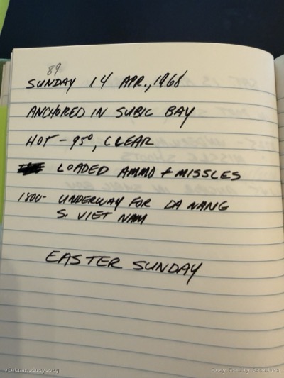 Logbook — Sunday, April 14, 1968