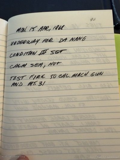 Logbook — Monday, April 15, 1968