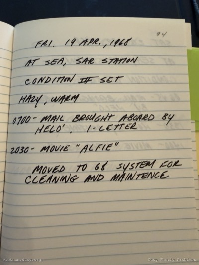 Logbook — Friday, April 19, 1968