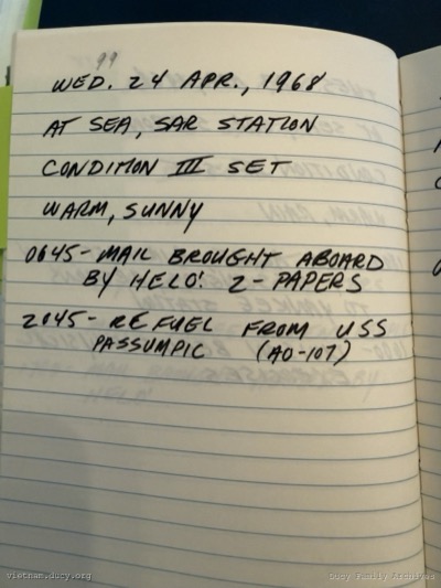 Logbook — Wednesday, April 24, 1968