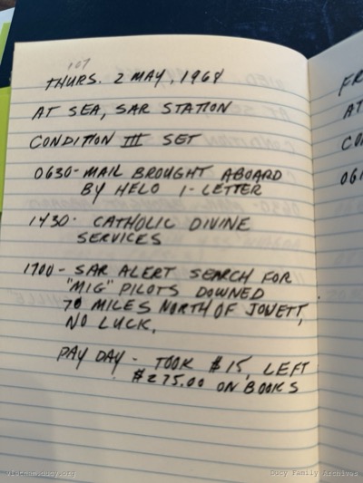 Logbook — Thursday, May 2, 1968