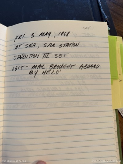 Logbook — Friday, May 3, 1968