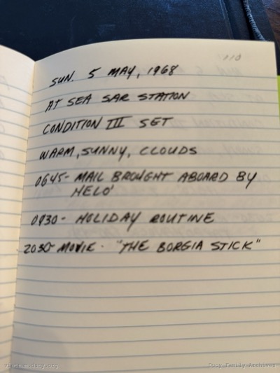 Logbook — Sunday, May 5, 1968