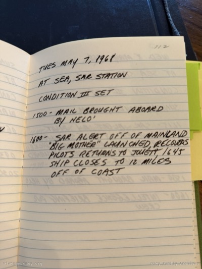 Logbook — Tuesday, May 7, 1968
