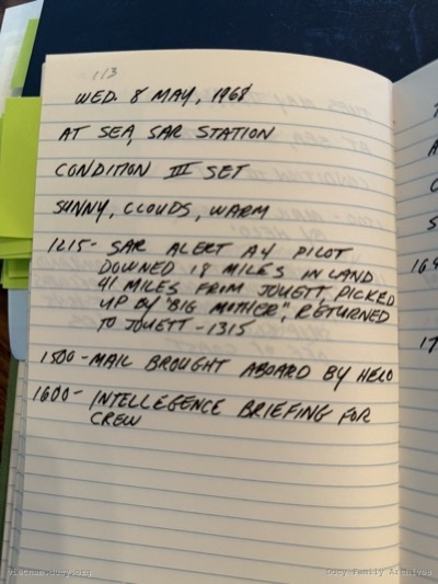 Logbook — Wednesday, May 8, 1968