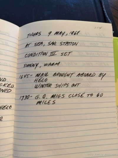 Logbook — Thursday, May 9, 1968