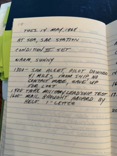 Logbook — Tuesday, May 14, 1968