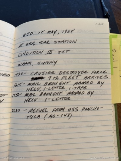 Logbook — Wednesday, May 15, 1968