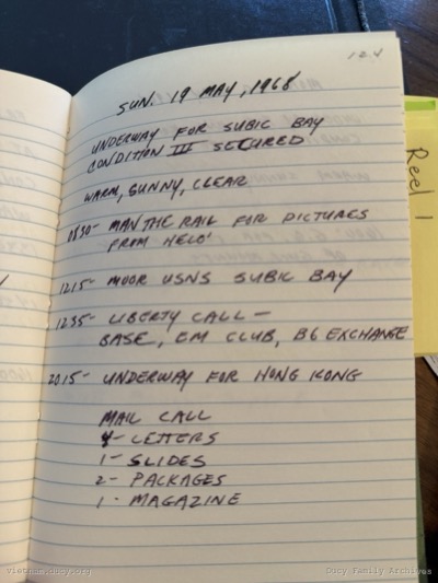Logbook — Sunday, May 19, 1968