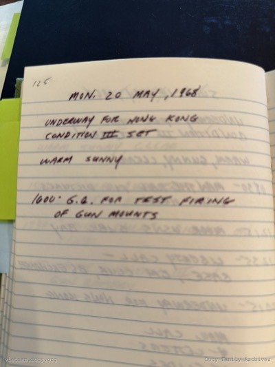 Logbook — Monday, May 20, 1968