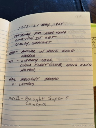 Logbook — Tuesday, May 21, 1968