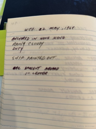 Logbook — Wednesday, May 22, 1968