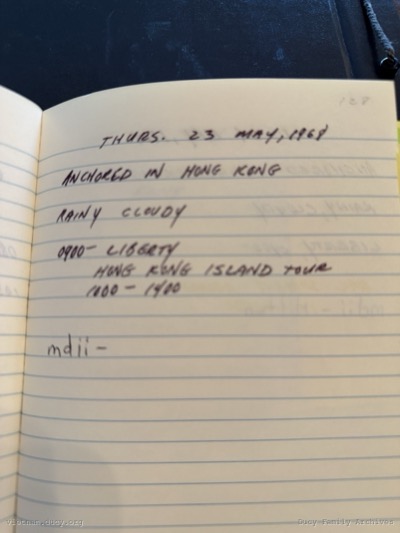 Logbook — Thursday, May 23, 1968