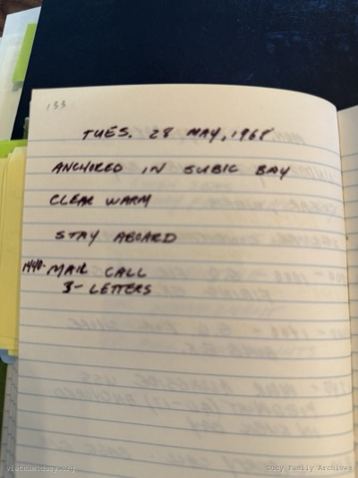 Logbook — Tuesday, May 28, 1968