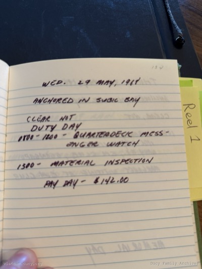 Logbook — Wednesday, May 29, 1968
