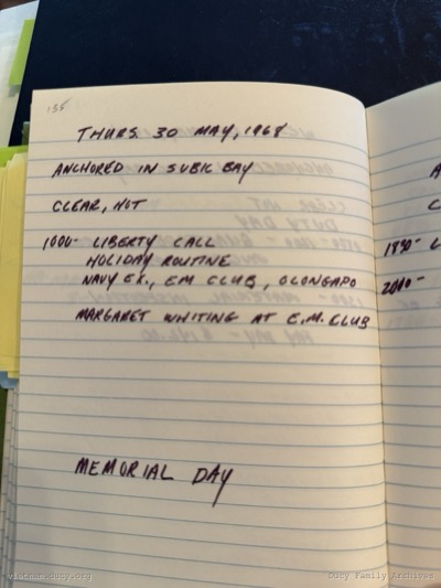 Logbook — Thursday, May 30, 1968