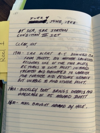 Logbook — Tuesday, June 4, 1968