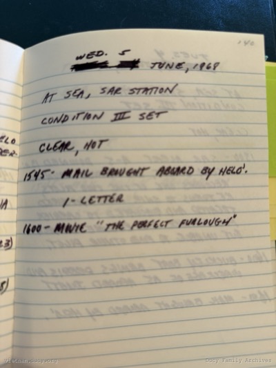 Logbook — Wednesday, June 5, 1968