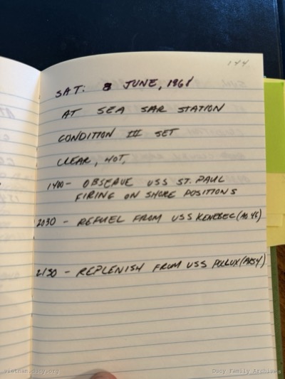 Logbook — Saturday, June 8, 1968