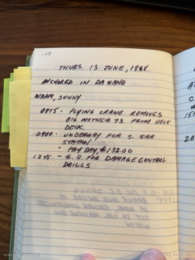 Logbook — Thursday, June 13, 1968