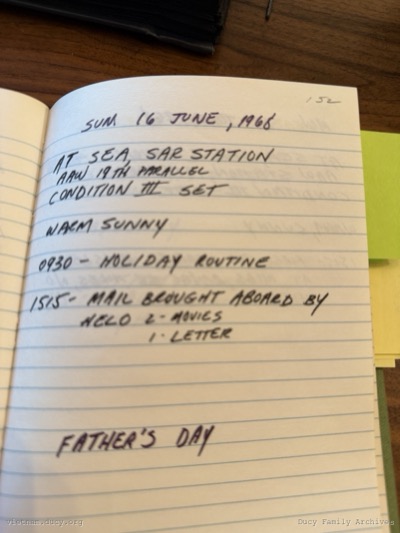 Logbook — Sunday, June 16, 1968