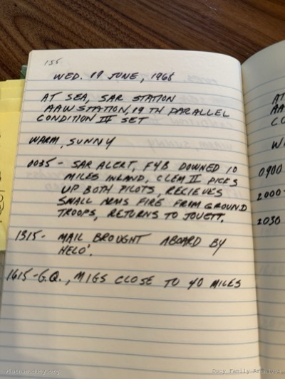 Logbook — Wednesday, June 19, 1968