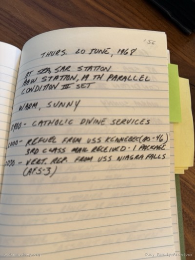 Logbook — Thursday, June 20, 1968
