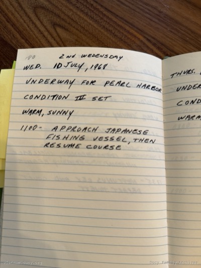 Logbook — Wednesday, July 10, 1968
